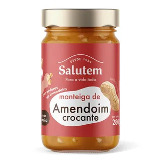 Manteiga Amendoim Crocante, emb. 280 gr Salutem