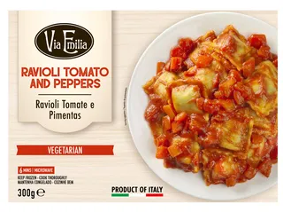 Ravioli VIA Emilia ricota e espinafres c/ molho de tomate 300 g