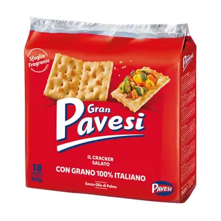 Bolachas Crackers com Sal na Superfície Gran Pavesi