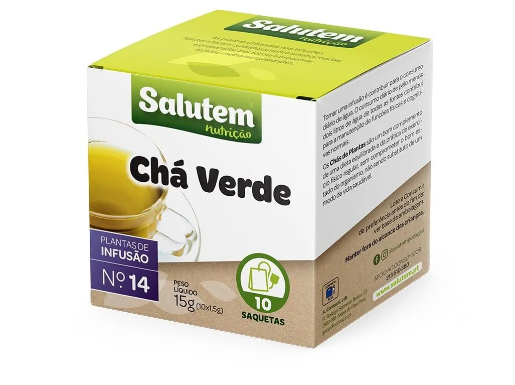 Chá Salutem infusão nº14 verde 10 saquetas