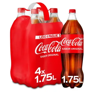 Refrigerante com gás Coca-cola original 4 x 1,75 L