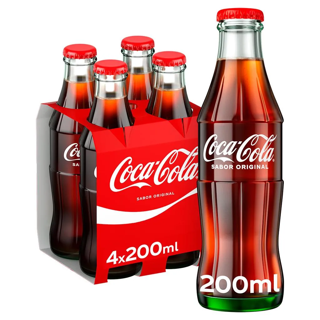 Refrigerante original, pack garrafa vidro 4 x 200 ml