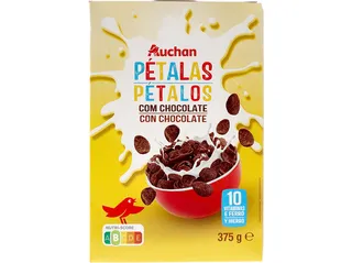 Cereais Auchan pétalas com chocolate 375 g