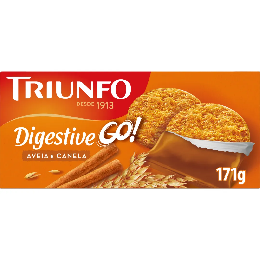 Bolachas com Aveia e Canela Digestive Go