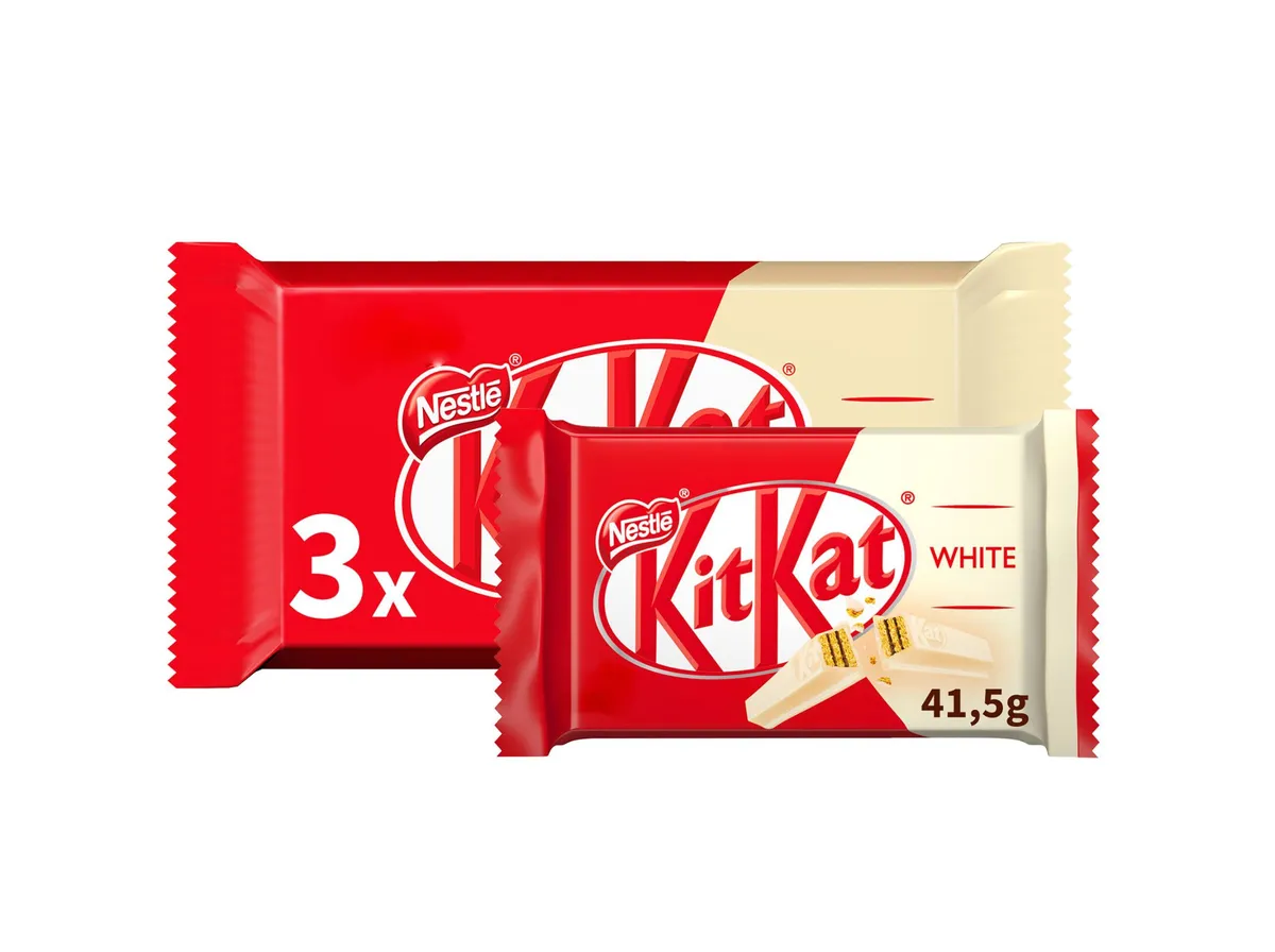Snack de chocolate Kitkat branco 3 x 41,5 g