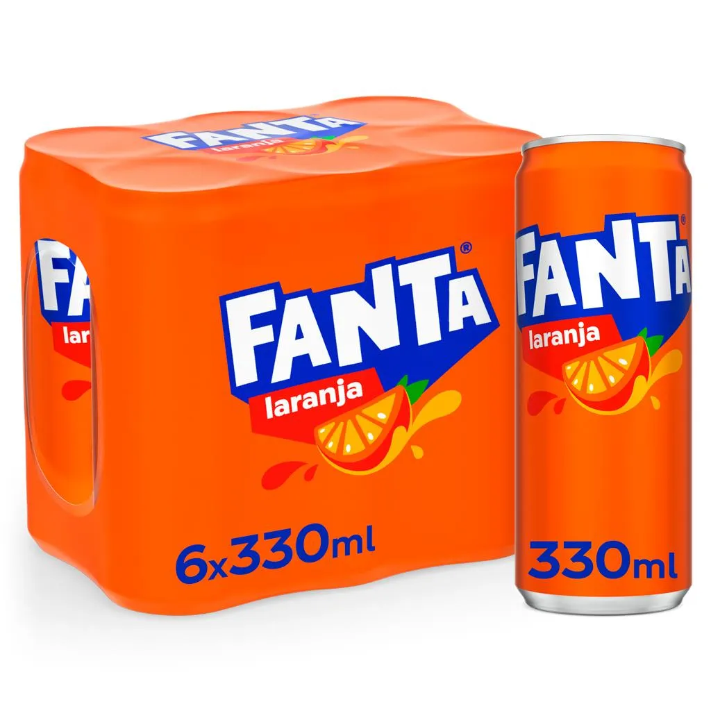 Refrigerante com gás laranja, 6 x 33 cl