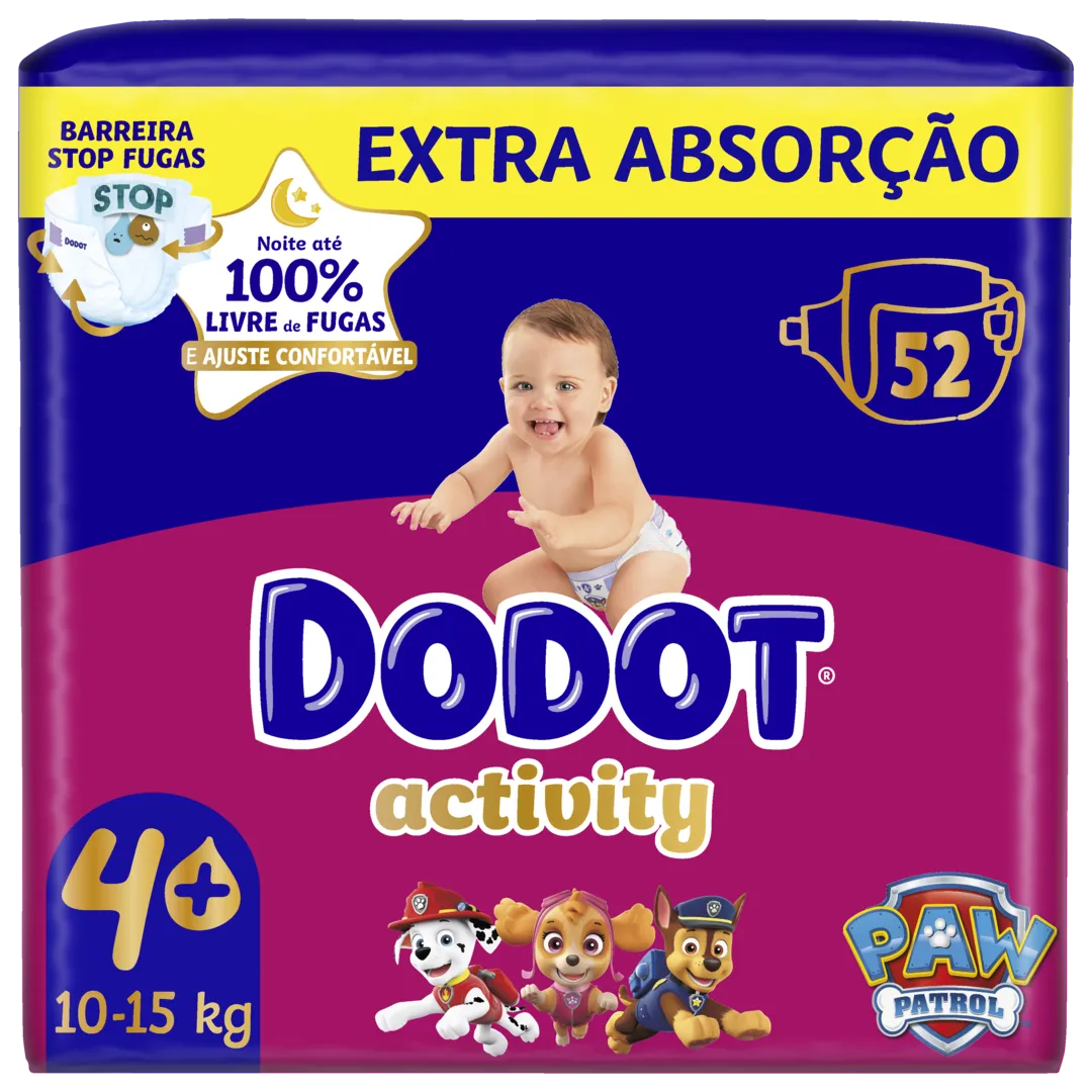 Fraldas Activity Extra T4+ 10-15kg