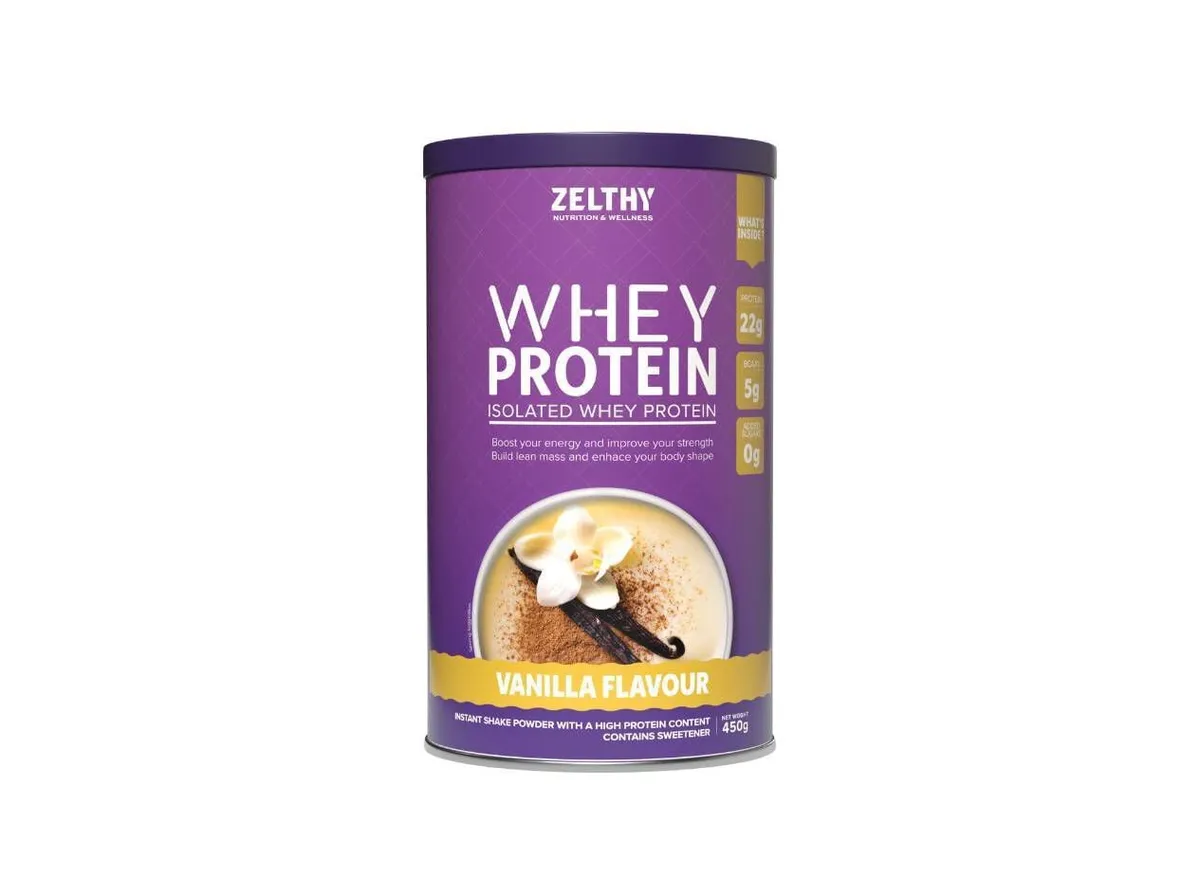 Proteina whey isolada Zelthy baunilha 450 g