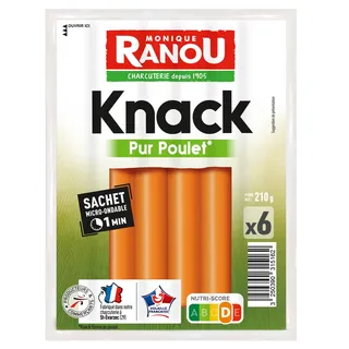 Salsichas de Aves X6 210g Monique Ranou