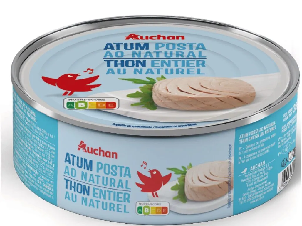 Atum posta Auchan ao natural 385 (270)g
