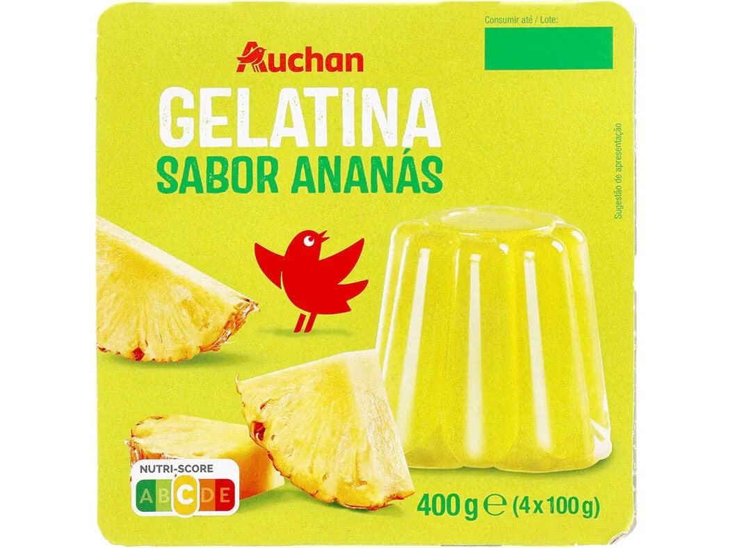 Gelatina Auchan ananás 4 x 100 g