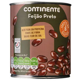 Feijão Preto Cozido Continente