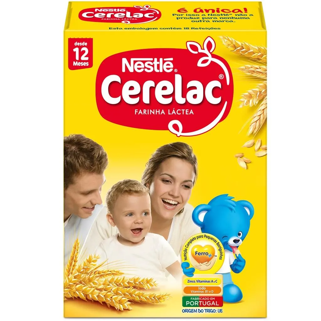Papa Infantil Farinha Láctea +12M, emb. 900 gr