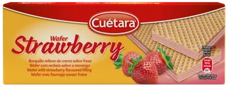 Bolachas Wafers com Recheio de Morango Cuétara