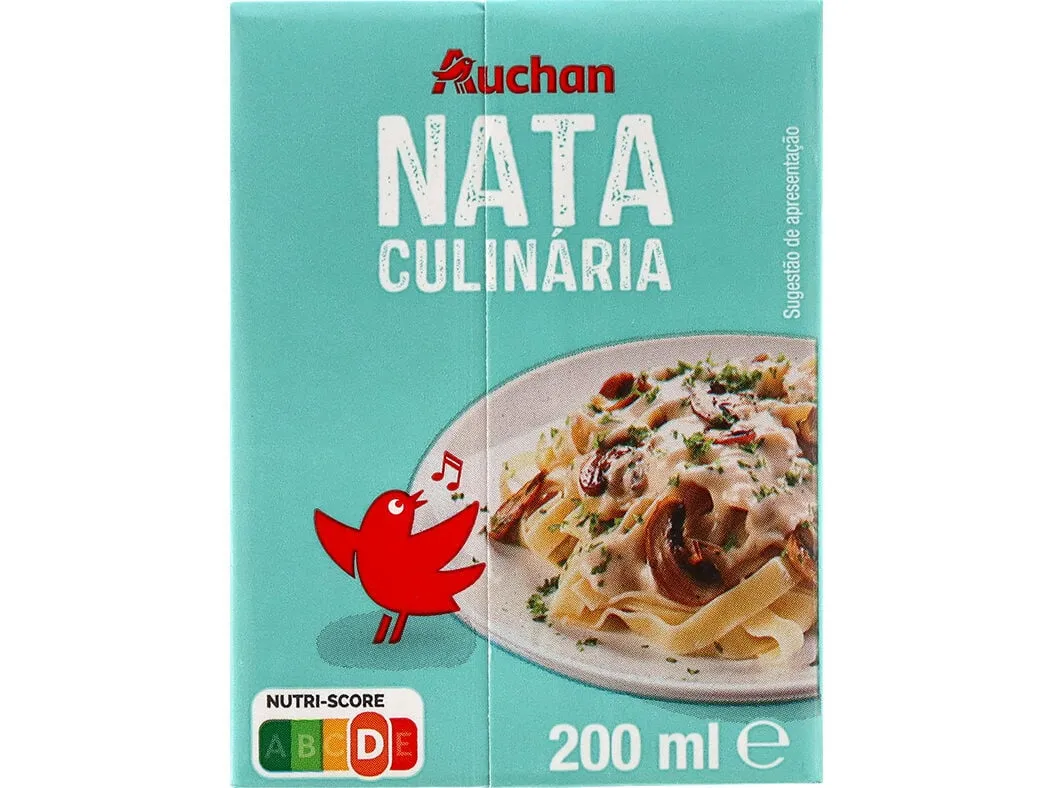 Nata UHT Auchan para culinária 200 ml