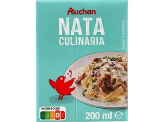 Nata UHT Auchan para culinária 200 ml
