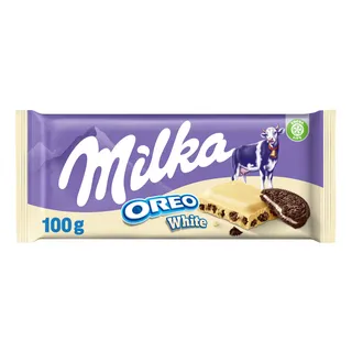 Tablete de Chocolate Branco com Oreo Milka
