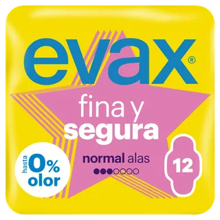Pensos Higiénicos Fina e Segura Normal com Abas Evax