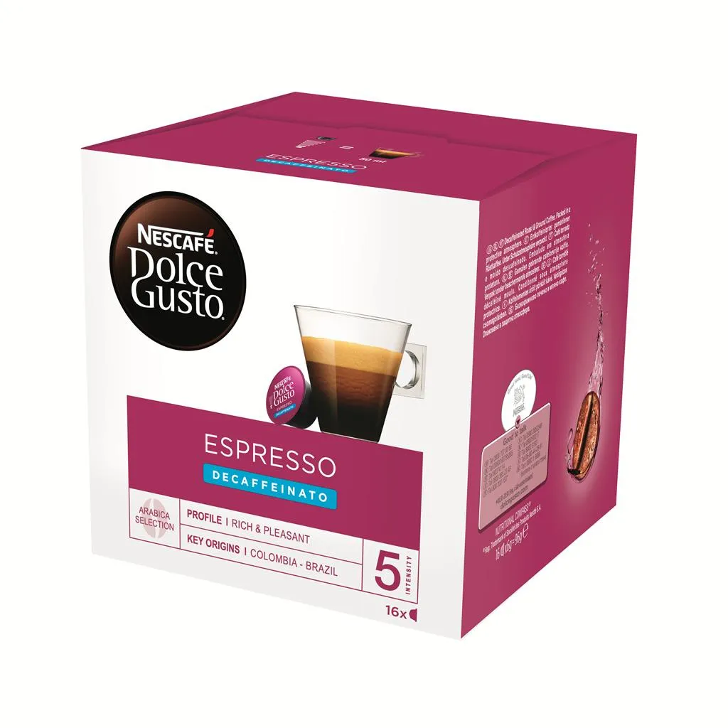 Café em cápsulas dolce gusto descafeinado