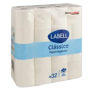 Papel Higiénico 2 Folhas 32 Rolos Labell