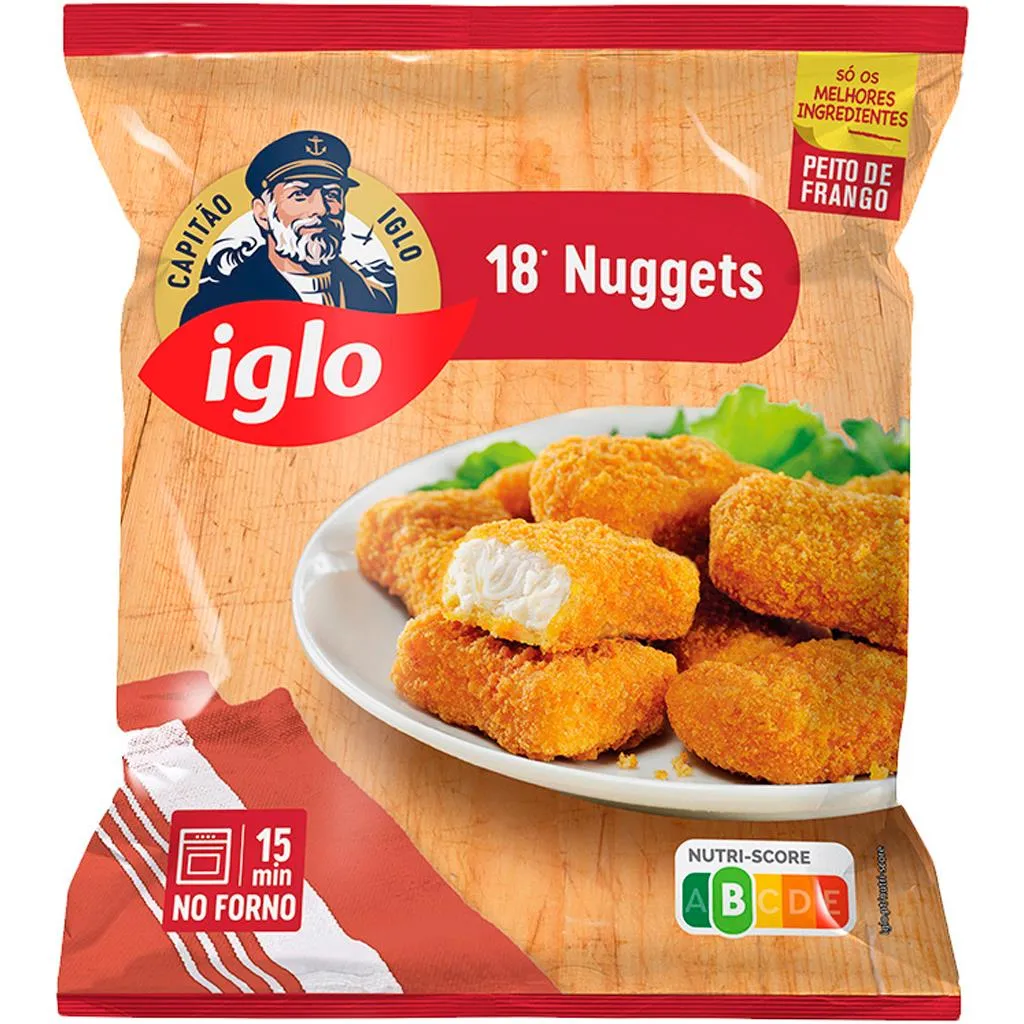 18 nuggets de frango, embalagem de 380 g