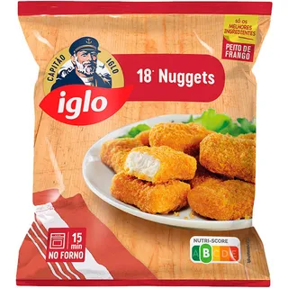 18 nuggets de frango, embalagem de 380 g Capitão Iglo