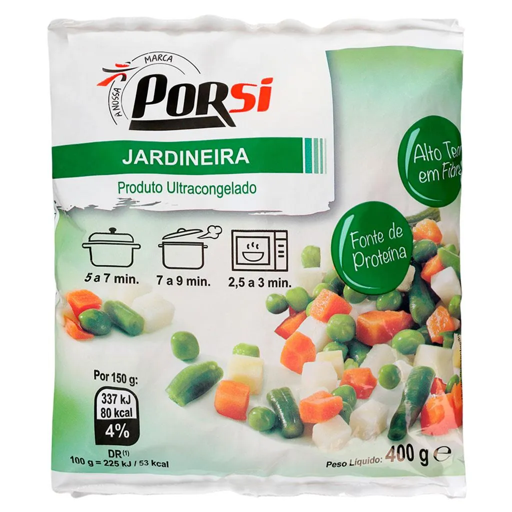 Jardineira, embalagem de 400 g