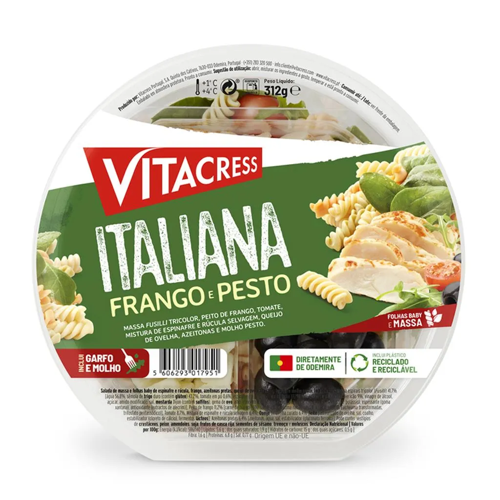 Salada Italiana Frango e Pesto