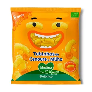 Snack Infantil Tubinhos de Cenoura e Milho Bio Blédina