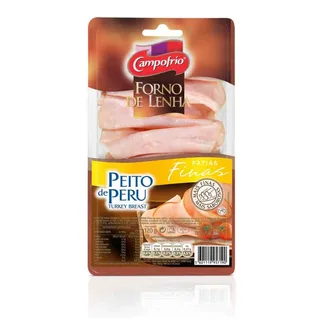 Fiambre Peito de Peru Forno de Lenha Fatias Finas Campofrio