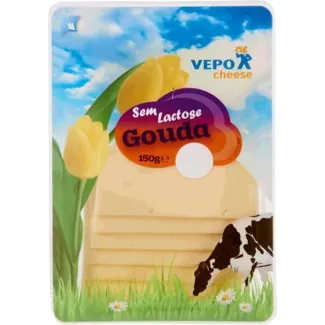 Queijo Gouda em Fatias sem Lactose embalagem 150 g - Vepo Cheese