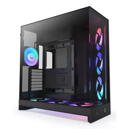 Caixa E-ATX NZXT H9 Flow RGB+ Preta (2025) Vidro Temperado
