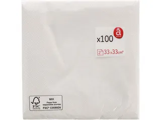 Guardanapos Actuel folha dupla 100 unidades 33 x 33cm