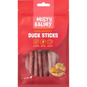 Snack para Cão Sticks Pato Misty & Bluey