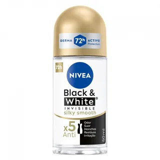 Desodorizante Roll-On Black & White Invisible Silky Smooth Nivea