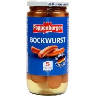 Salsichas Bockwurst frasco 200 g - Poppenburger