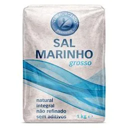 Sal marinho integral, embalagem de 1 kg