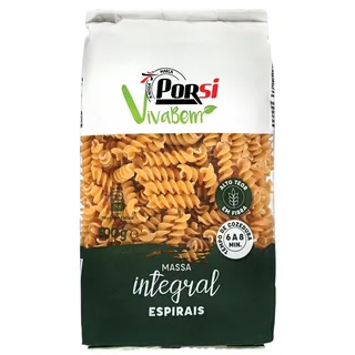 Massa Espirais Integrais 500g Porsi Vivabem