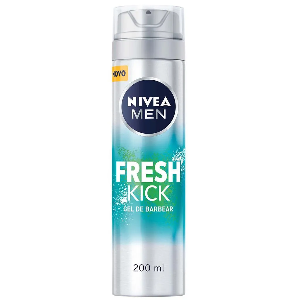 Gel de barbear refrescante, embalagem de 200 ml