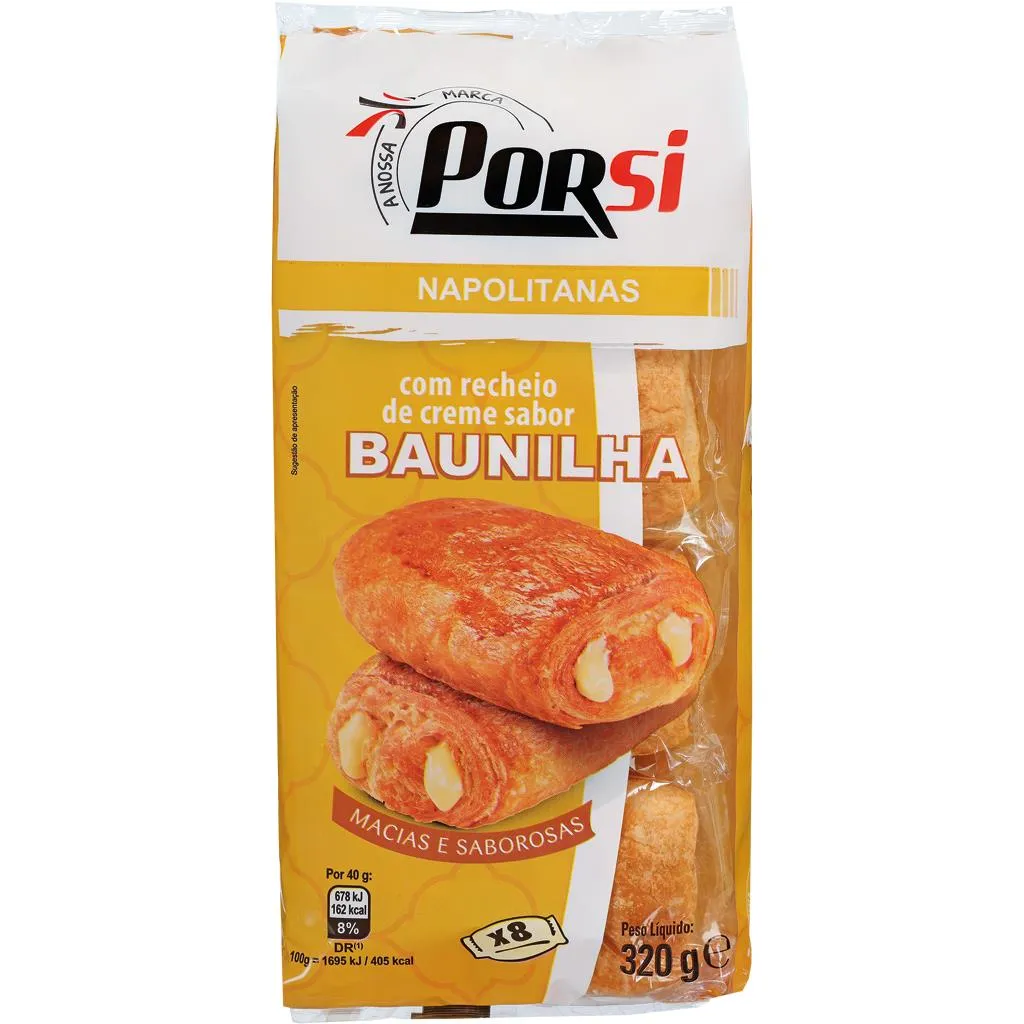 Napolitanas Creme de Baunilha