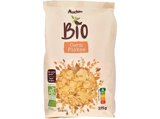 Cereais Auchan BIO corn flakes 375 g