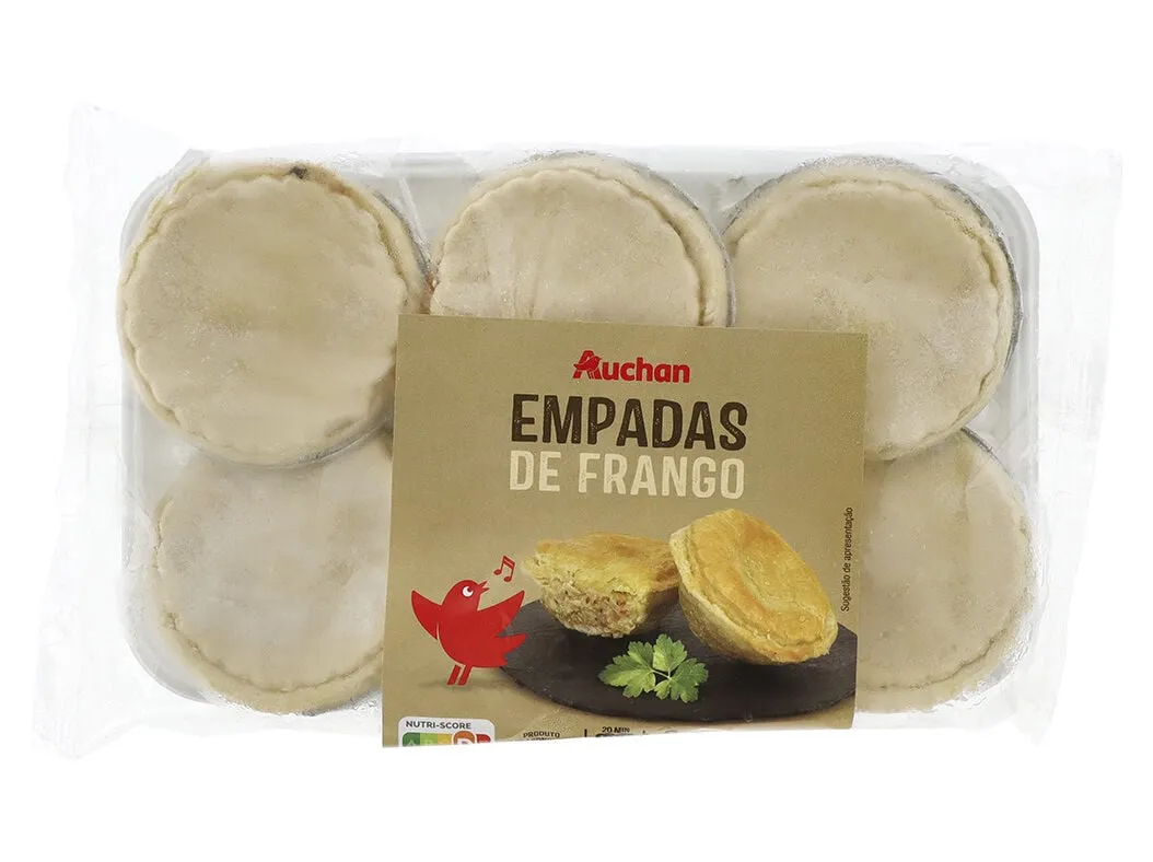 Empadas Auchan de frango 6un 390 g
