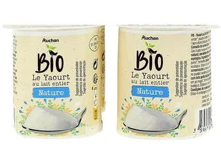 Iogurte Auchan BIO natural 4 x 125 g
