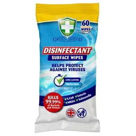 Toalhitas de Limpeza Desinfetantes Green Shield