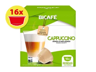 Cápsulas Bicafé café compatível dolce gusto cappuccino 16un