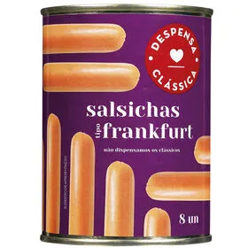 Salsichas Tipo Frankfurt em Lata 8 un Despensa Clássica