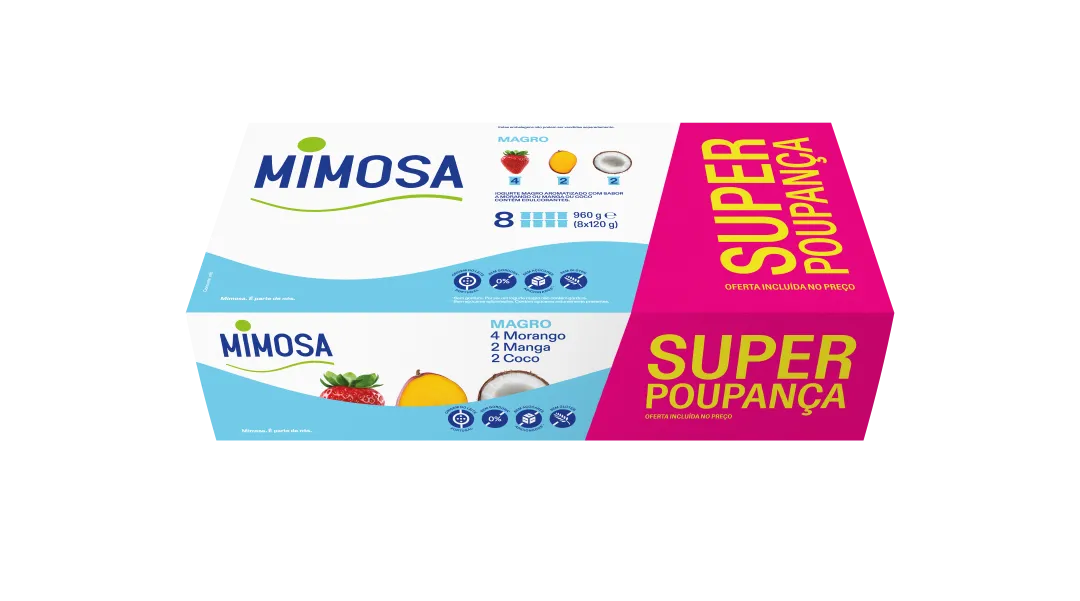 Iogurte Magro 4 Morango, 2 Manga e 2 Coco Pack 8