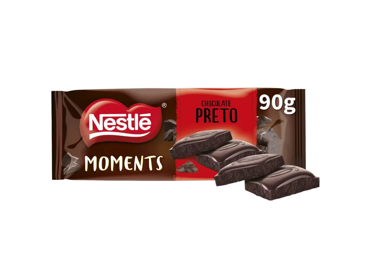 Tablete Nestlé Moments chocolate preto 90 g