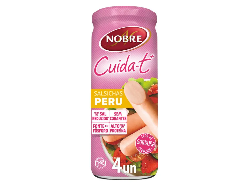 Salsichas peru Nobre cuida-t+ 430(210)g