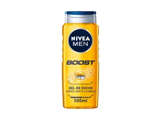 gel de banho boost nivea men 500 ml